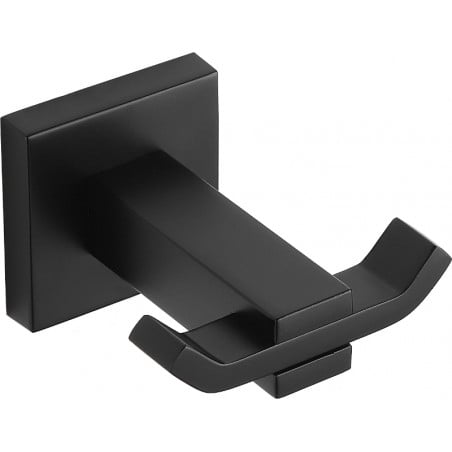 Mexen Vane doble gancho para toallas, negro - 7020935-70