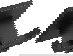 Mexen Vane gancho duplo para toalha, preto - 7020935-70