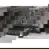 Mexen Velar schuifdouchecabine 140 x 90 cm, grafiet, geborsteld goud - 871-140-090-41-55