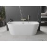 Mexen Oval+ freistehende, wandmontierte Badewanne 170 x 80 cm, weiß, Überlauf gold - 52681708000-50