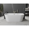 Mexen Oval+ Freistehende, wandnahe Badewanne 170 x 80 cm, weiß, Überlauf gold - 52681708000-50