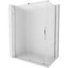 Mexen Velar liuglev dušinurk 150 x 75 cm, härmatis, kroom - 871-150-075-31-01
