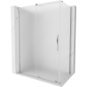 Mexen Velar liukuva suihkukoppi 150 x 90 cm, huurrettu, kromi - 871-150-090-31-01