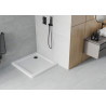 Mexen Flat quadratische Duschwanne Slim 100 x 100 cm, weiß, schwarzer Siphon - 40101010B