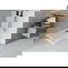 Mexen Flat receveur de douche carré slim 90 x 90 cm, blanc, siphon noir - 40109090B
