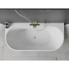 Mexen Oval+ baignoire autoportante adossée 170 x 80 cm, blanche, trop-plein or brossé - 52681708000-55