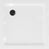 Mexen Flat receveur de douche carré slim 90 x 90 cm, blanc, siphon noir - 40109090B