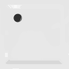 Mexen Flat square slim shower tray 90 x 90 cm, white, black siphon - 40109090B