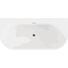 Mexen Oval+ freistehende Wandwanne 170 x 80 cm, weiß, Überlauf Roségold - 52681708000-60