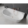 Mexen Oval+ freistehende Wandwanne 170 x 80 cm, weiß, Überlauf Roségold - 52681708000-60