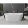 Mexen Oval+ freistehende Wandwanne 170 x 80 cm, weiß, Überlauf Roségold - 52681708000-60
