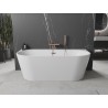 Mexen Oval+ wanna wolnostojąca przyścienna 170 x 80 cm, biała, przelew różowe złoto - 52681708000-60
