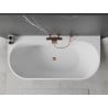 Mexen Oval+ freistehende Wandwanne 170 x 80 cm, weiß, Überlauf Roségold - 52681708000-60