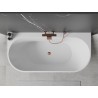 Mexen Oval+ wanna wolnostojąca przyścienna 170 x 80 cm, biała, przelew różowe złoto - 52681708000-60