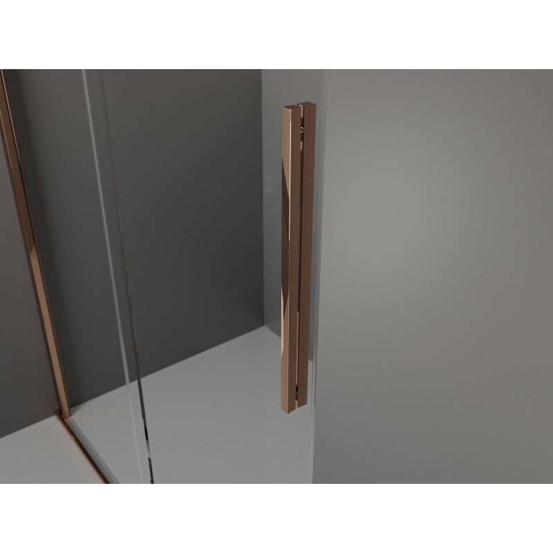 Mexen Velar lükand dušinurk 90 x 70 cm, grafiit, roosakuld - 871-090-070-41-60