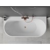 Mexen Oval+ wanna wolnostojąca przyścienna 170 x 80 cm, biała, przelew miedź szczotkowana - 52681708000-65