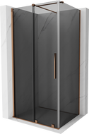 Mexen Velar συρόμενη καμπίνα ντους 100 x 85 cm, γραφίτης, ροζ χρυσό - 871-100-085-41-60