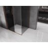 Mexen Velar sliding shower enclosure 100 x 110 cm, graphite, rose gold - 871-100-110-41-60