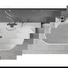 Mexen Oval+ vrijstaande wandbadkuip 170 x 80 cm, wit, overloop gun grijs geborsteld - 52681708000-66