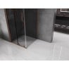 Mexen Velar sliding shower enclosure 110 x 110 cm, graphite, rose gold - 871-110-110-41-60