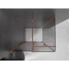 Mexen Velar Sliding Shower Enclosure 110 x 80 cm, Graphite, Rose Gold - 871-110-080-41-60