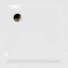 Bac de douche carré slim Mexen Flat 90 x 90 cm, blanc, siphon doré - 40109090G