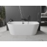 Mexen Oval+ wanna wolnostojąca przyścienna 170 x 80 cm, biała, przelew czarny - 52681708000-70