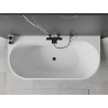 Mexen Oval+ vrijstaande badkuip tegen de muur 170 x 80 cm, wit, zwarte overloop - 52681708000-70