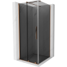 Mexen Velar sliding shower enclosure 120 x 120 cm, graphite, rose gold - 871-120-120-41-60