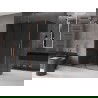Mexen Velar douchecabine schuifdeur 140 x 70 cm, grafiet, roze goud - 871-140-070-41-60