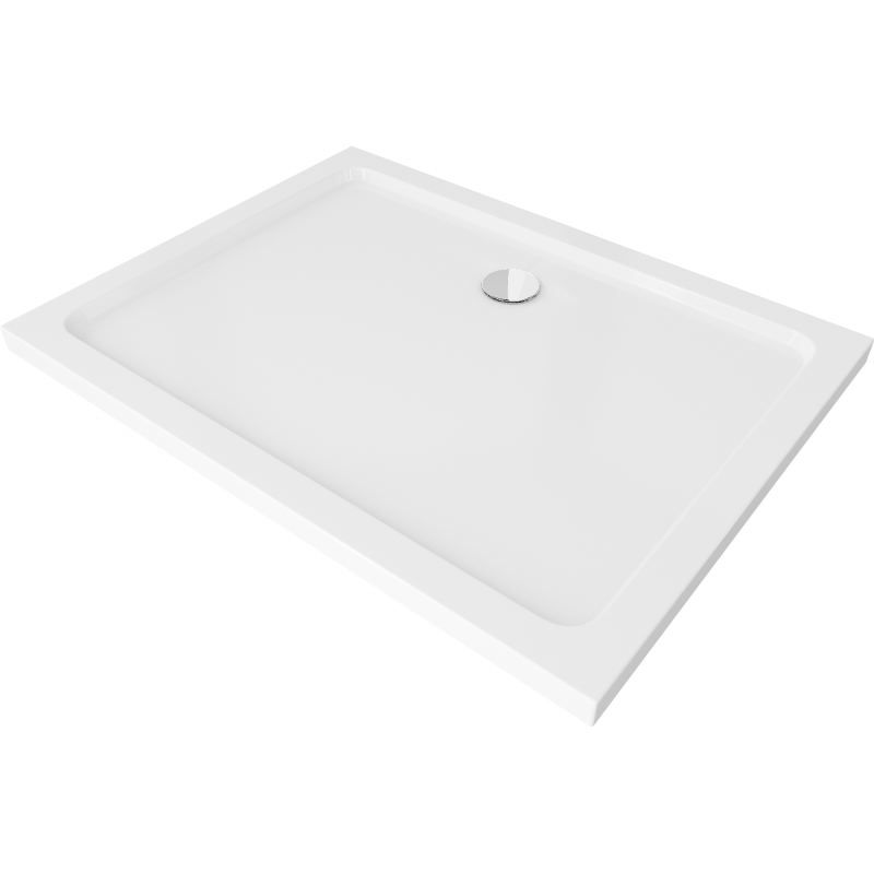 Mexen Flat piatto doccia rettangolare slim 130 x 90 cm, bianco, sifone cromato - 40109013
