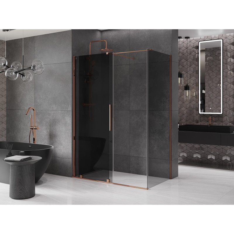 Mexen Velar lükand dušikabiin 160 x 75 cm, grafiit, roosa kuld - 871-160-075-41-60