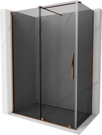 Mexen Velar sliding shower cabin 160 x 100 cm, graphite, rose gold - 871-160-100-41-60