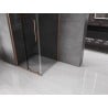 Mexen Velar sliding shower enclosure 110 x 110 cm, graphite, brushed copper - 871-110-110-41-65