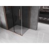 Mexen Velar klizna tuš kabina 90 x 70 cm, grafit, brušeni bakar - 871-090-070-41-65