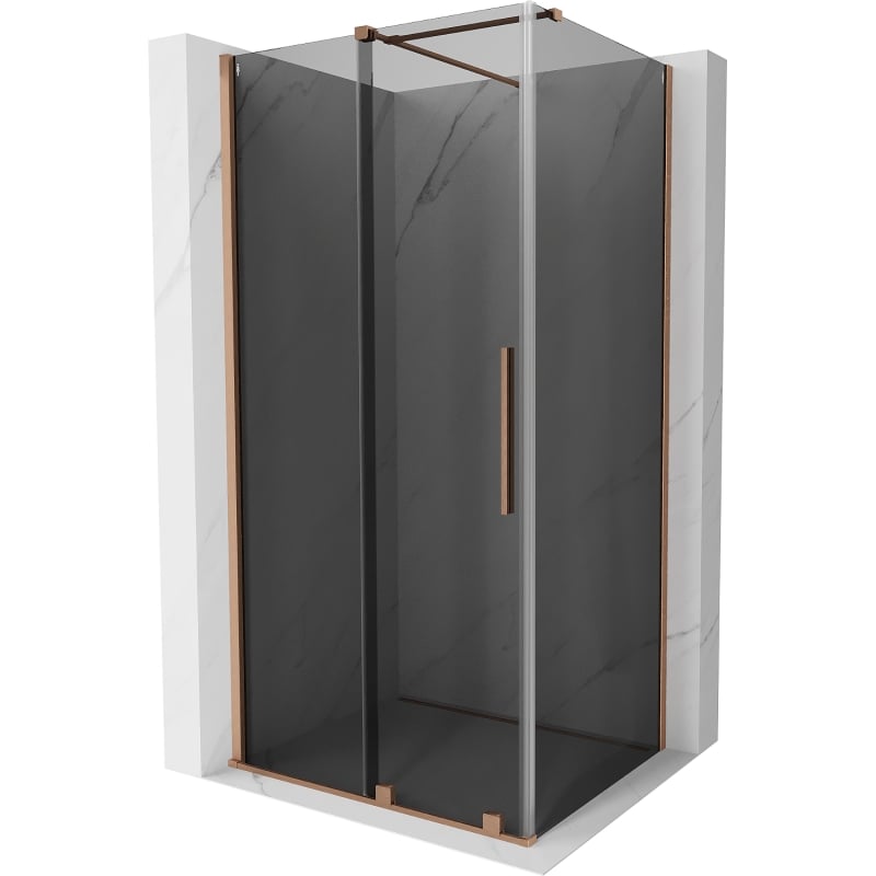Mexen Velar lükand dušikabiin 120 x 110 cm, grafiit, harjatud vask - 871-120-110-41-65