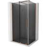 Mexen Velar Duschkabine schiebbar 110 x 85 cm, grafit, gebürstetes Kupfer - 871-110-085-41-65