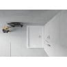 Mexen Flat rechteckige Duschwanne slim 100 x 80 cm, weiß, Chrom-Siphon - 40108010