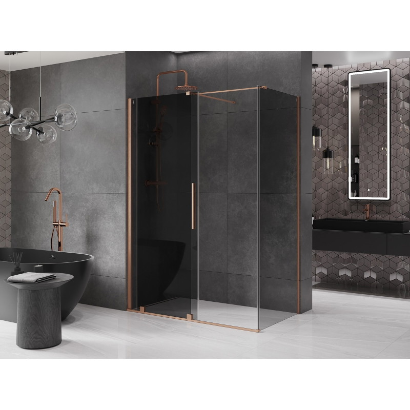 Mexen Velar klizna tuš kabina 160 x 90 cm, grafit, brušena bakar - 871-160-090-41-65