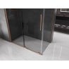 Mexen Velar sliding shower enclosure 160 x 80 cm, graphite, brushed copper - 871-160-080-41-65