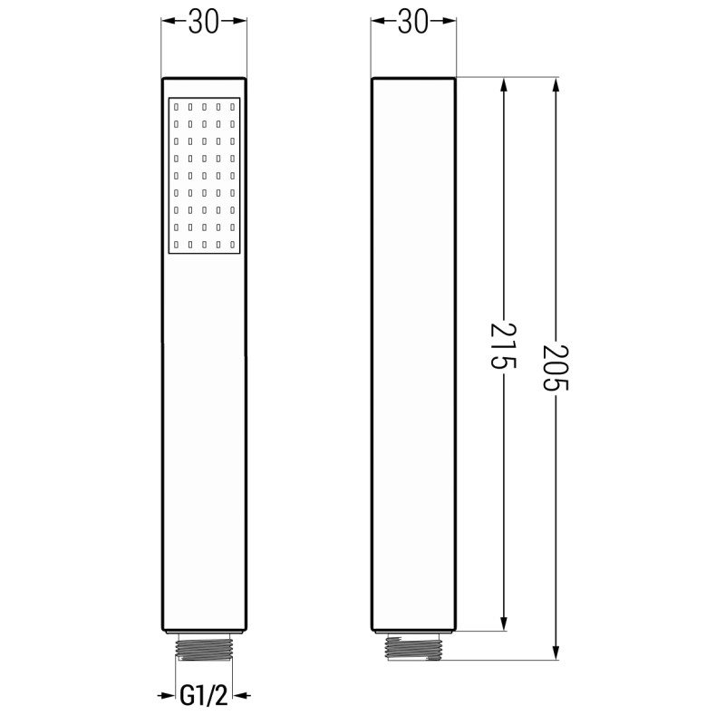 Mexen R-77 1-funktsiooniline dušiotsik, must - 79577-70