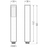Mexen R-77 douchehandgreep 1-functie, zwart - 79577-70