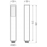 Mexen R-77 Duschkopf 1-Funktion, schwarz - 79577-70