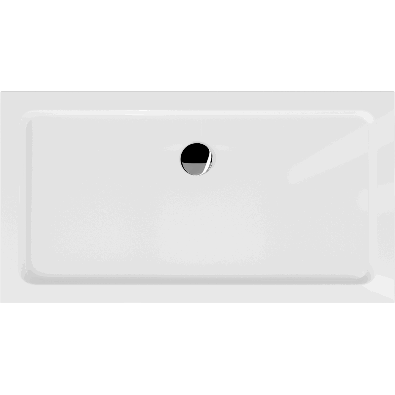 Mexen Flat brodzik prostokątny slim 140 x 70 cm, biały , syfon chrom - 40107014