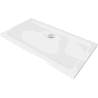 Mexen Flat rechthoekige slanke douchebak 120 x 70 cm, wit, chrom sifon - 40107012