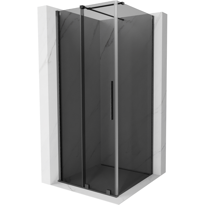 Mexen Velar skjutduschkabin 120 x 120 cm, grafit, gun gray borstad - 871-120-120-41-66