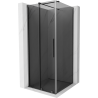 Mexen Velar sliding shower cabin 110 x 110 cm, graphite, brushed gun gray - 871-110-110-41-66
