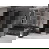 Mexen Velar Duschkabine Schiebetür 90 x 80 cm, graphit, gun gray gebürstet - 871-090-080-41-66