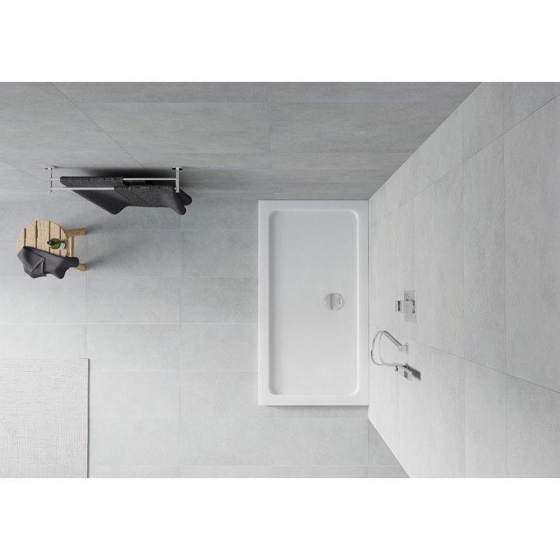 Mexen Flat piatto doccia rettangolare slim 120 x 70 cm, bianco, sifone cromato - 40107012