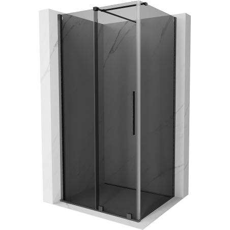 Mexen Velar Sliding Shower Enclosure 100 x 75 cm, Graphite, Brushed Gun Gray - 871-100-075-41-66